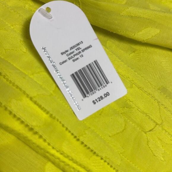 Jessica Simpson Women’s Yellow Halter Dress Size 12 NEW - Picture 7 of 7